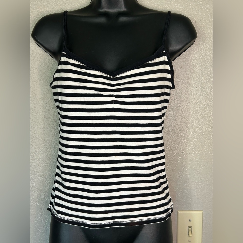 GAP Stretch Y2K Vintage Camisole Tank Top Shelf Bra Adjustable Striped Top Sz S